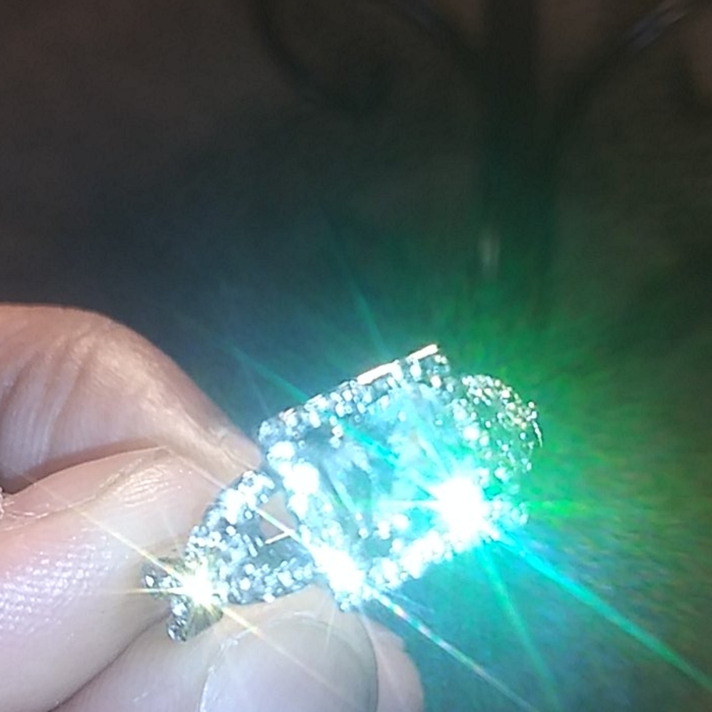 Sterling diamond ring